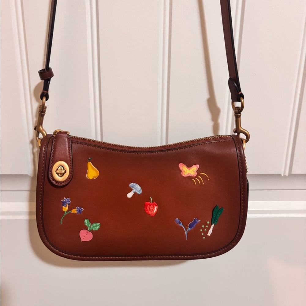 Coach Women’s Swinger Bag with Garden Embroidery
